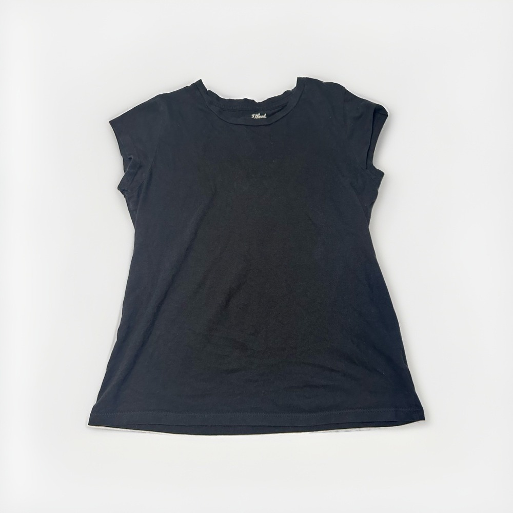 Universal Thread Women Black Basic Crew Neck Short Sleeve Size Small Cotton Tee